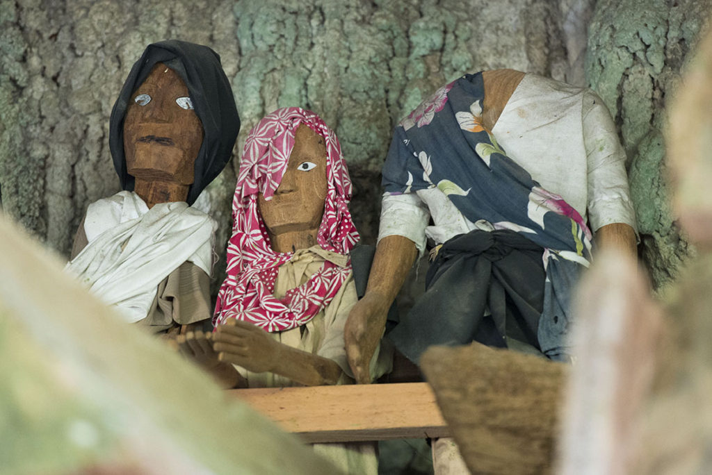 Burial cave called Londa in Tana Toraja, Indonesia, with tau-tau statues and skulls