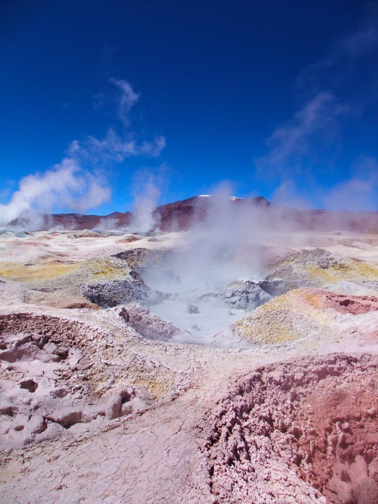 Bolivia’s Sol de Mañana (Morning Sun) is a geothermal field.