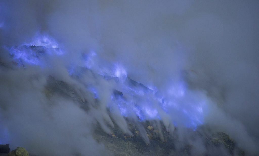 Kawah Ijen volcano crater in Java, Indonesia