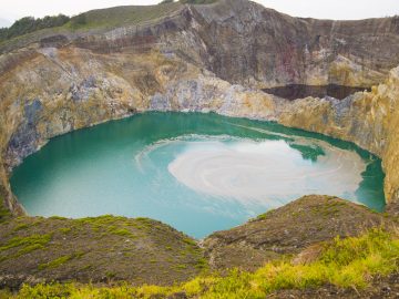 Summit of Kelimutu, Flores, Indonesia