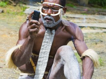 A village chief from the Dani tribe, Baliem Valley in West Papua