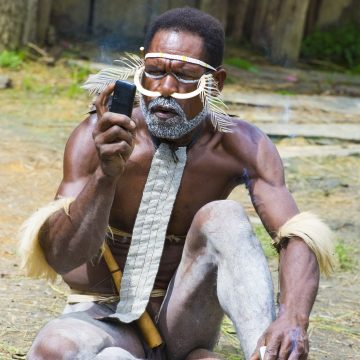 A village chief from the Dani tribe, Baliem Valley in West Papua