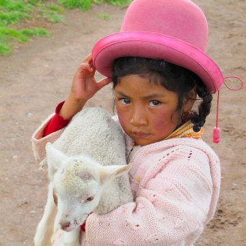 A farmstead near the Peruvian city of Puno, close to the border with Bolivia.